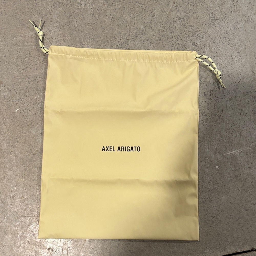 Axel Arigato Pale Yellow Logo Drawstring Pouch